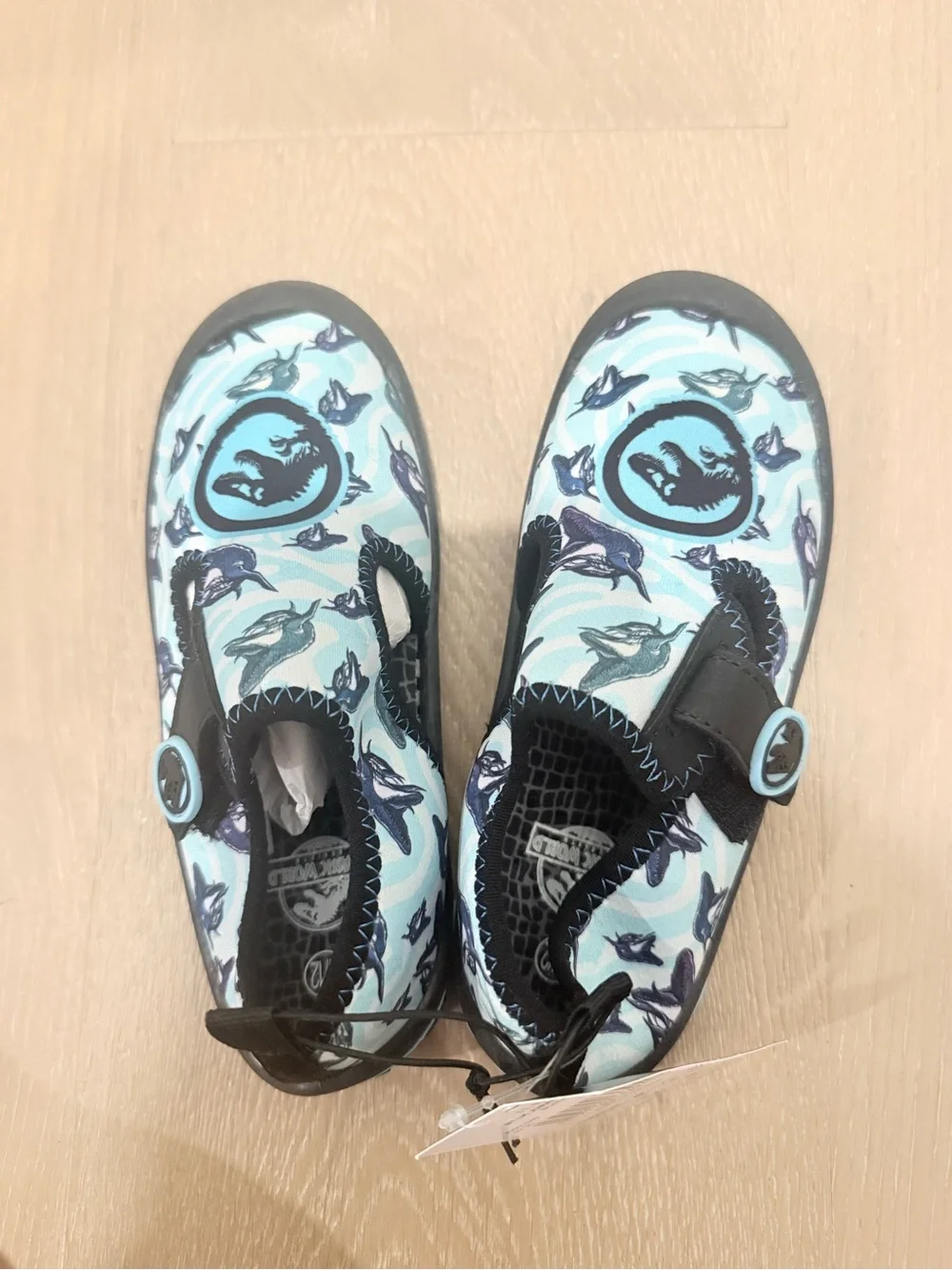 Kids Blue Dolphin Print Water Shoes